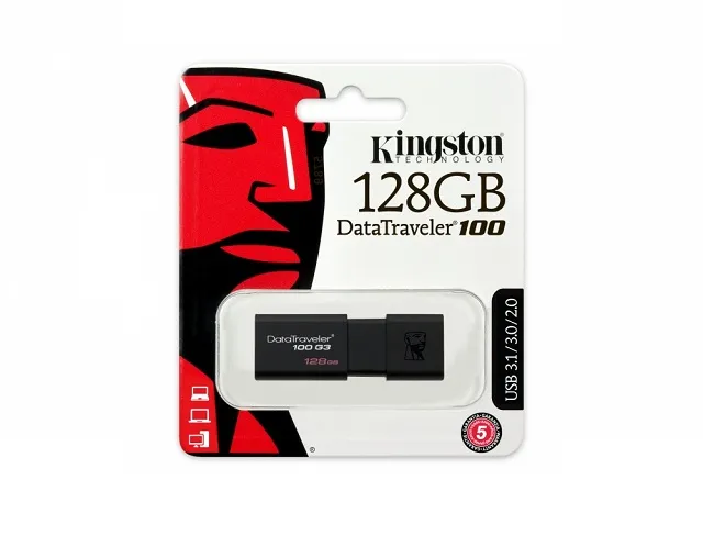 Kingston Dt100 G3 Memoria Usb 3.0, 128 Gb, Negra