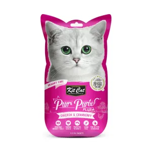 Kit Cat Purr Purées Plus  Urinary Care with Chicken & Cranberry Cat Treat