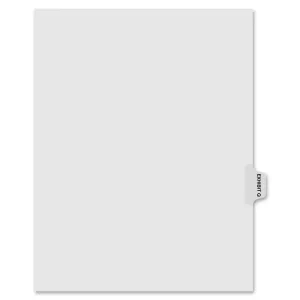 Kleer-Fax Laminated Side Tabs Exhibit Index Dividers