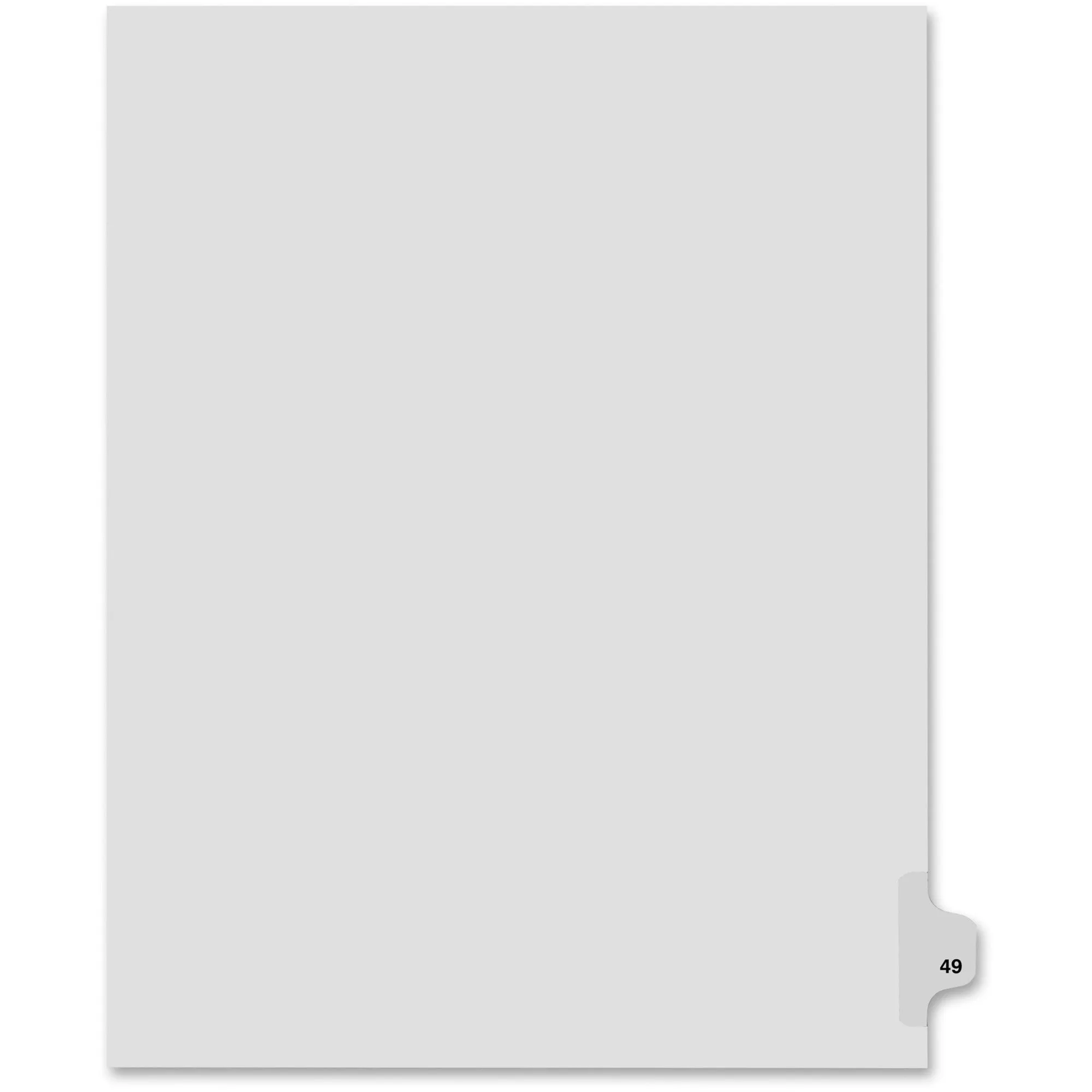 Kleer-Fax Legal Exhibit Numbered Index Dividers