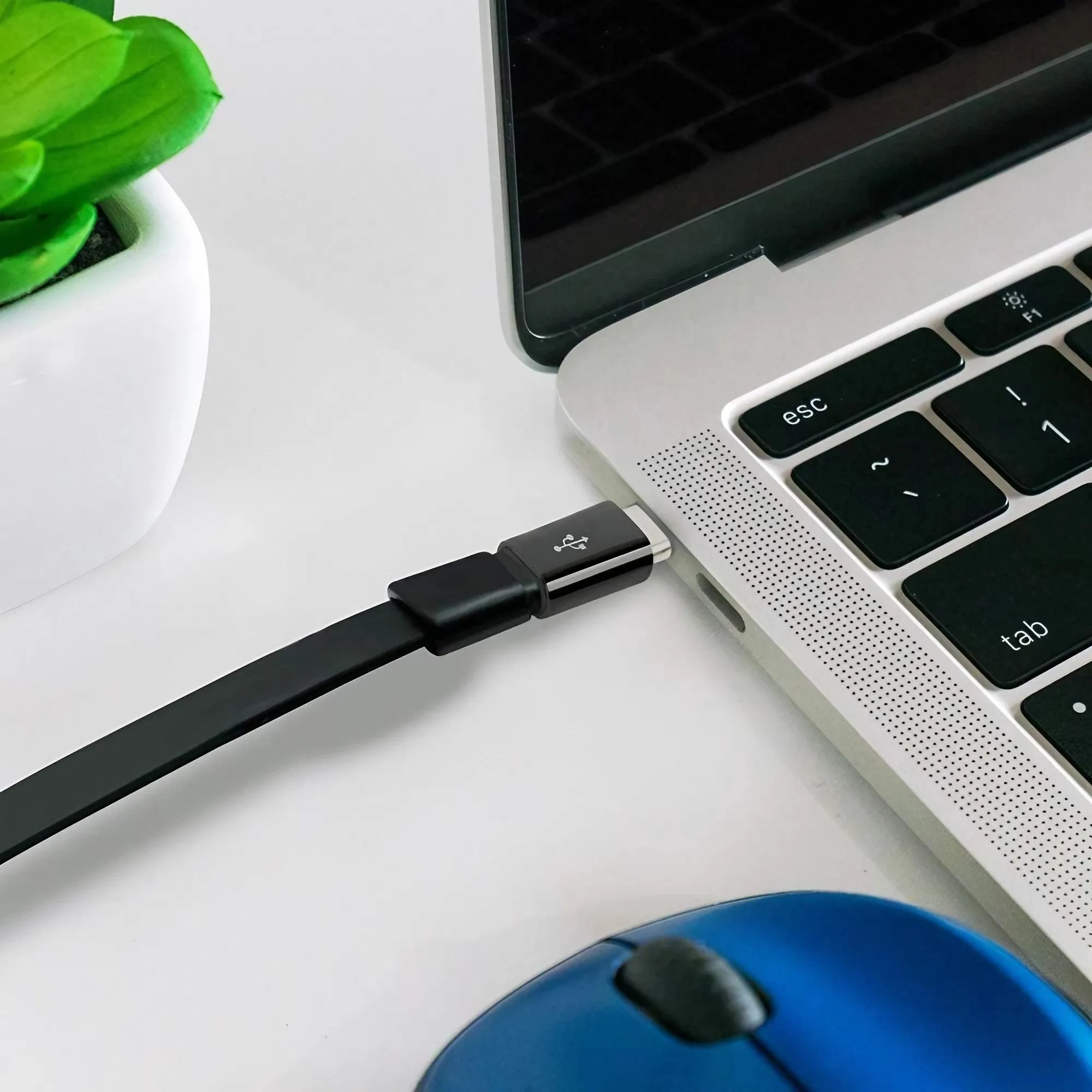 Konwerter Adapter Przejściówka Org Micro Usb Typ-C Czarny