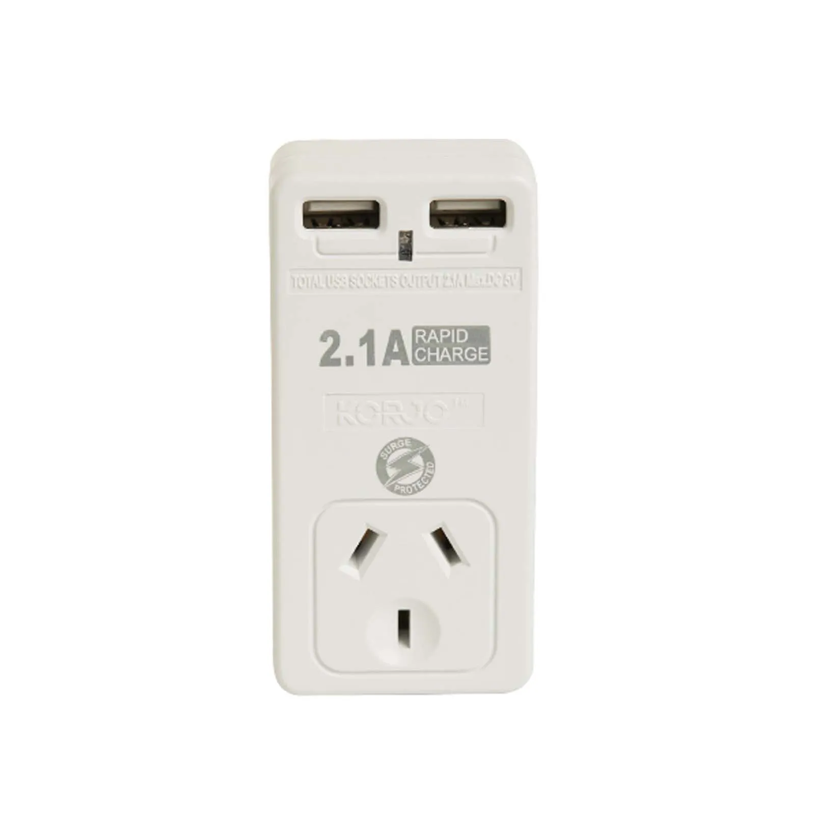Korjo Travel Adaptor 2 USB Port Australia To UK