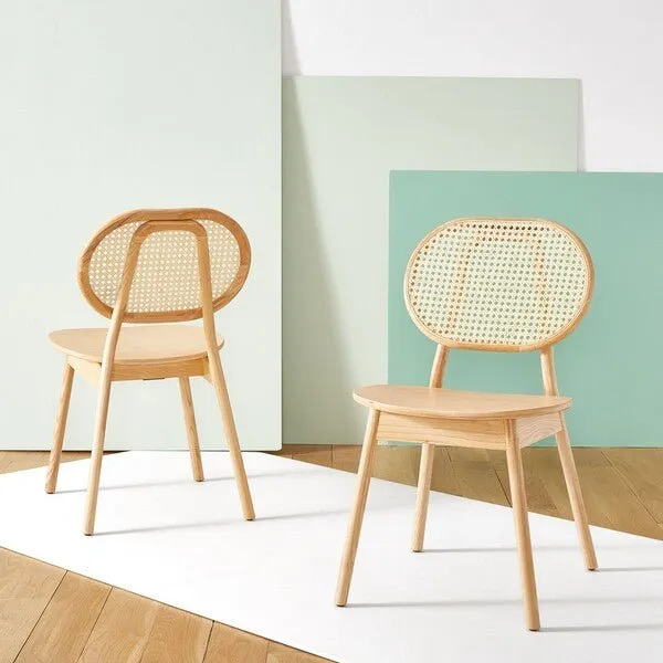 Kristianna Rattan Back Dining Chair Design: SFV4127B-SET2