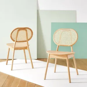 Kristianna Rattan Back Dining Chair Design: SFV4127B-SET2