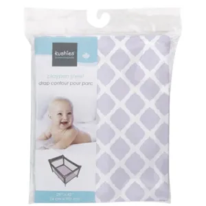 Kushies Playpen Sheet - Purple Lattice
