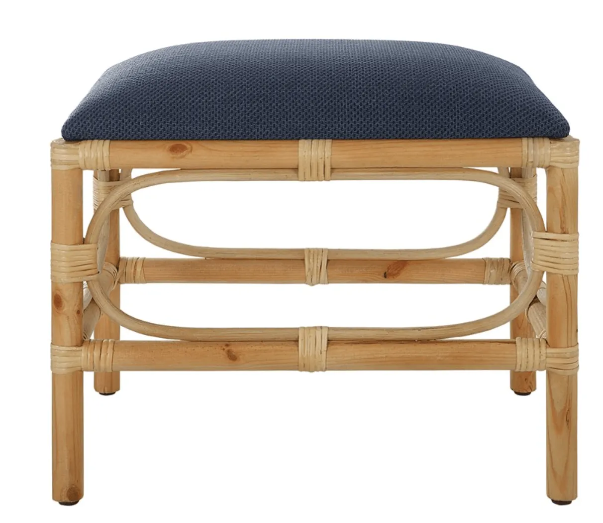 Laguna Bay Upholstered Small Bench/Ottoman - Navy