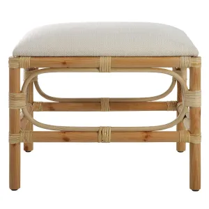 Laguna Bay Upholstered Small Bench/Ottoman - White