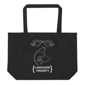 Language Priority Large Tote Bag