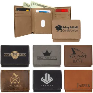 Laserable Leatherette Trifold Wallet