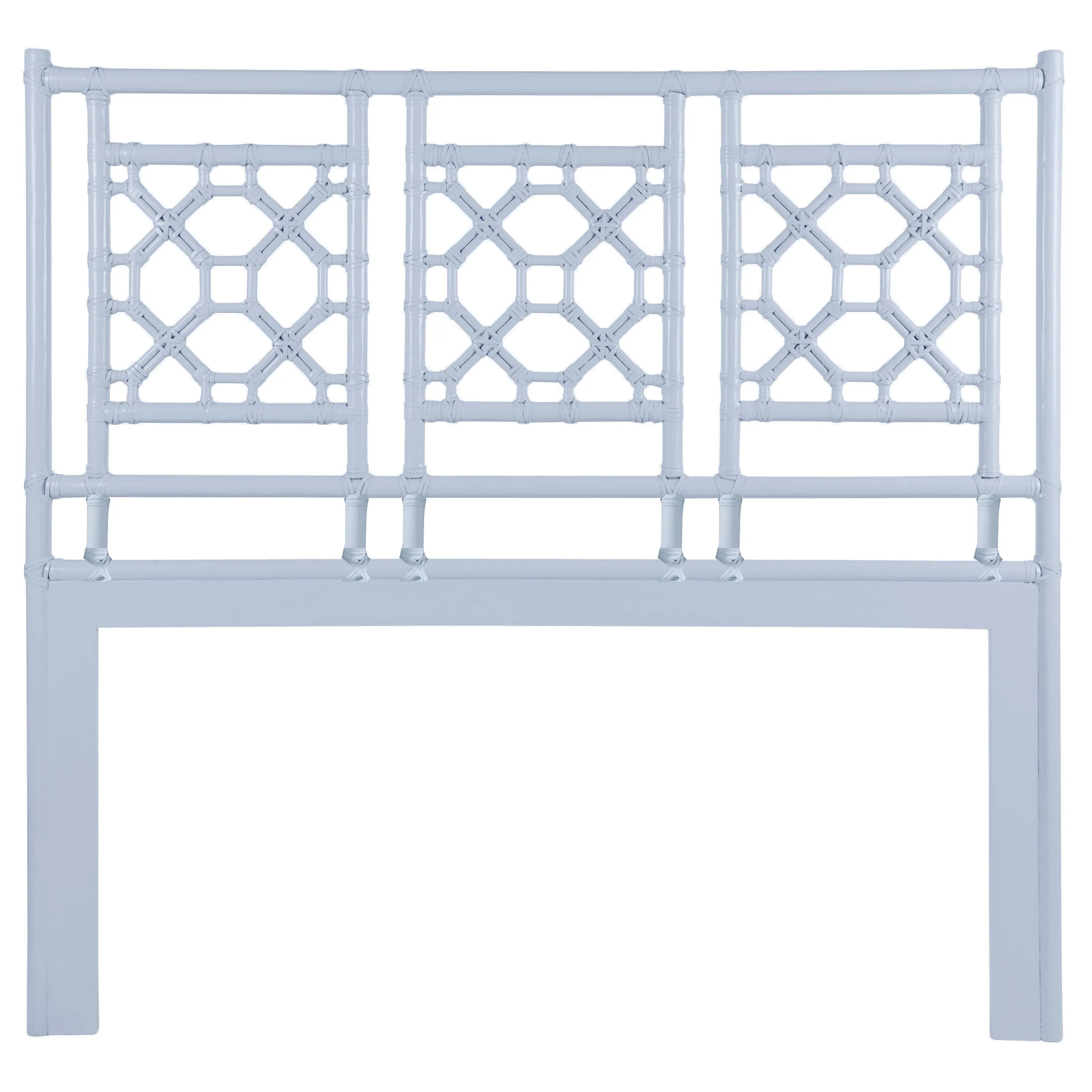 Lattice Back Headboard - Seaside Blue