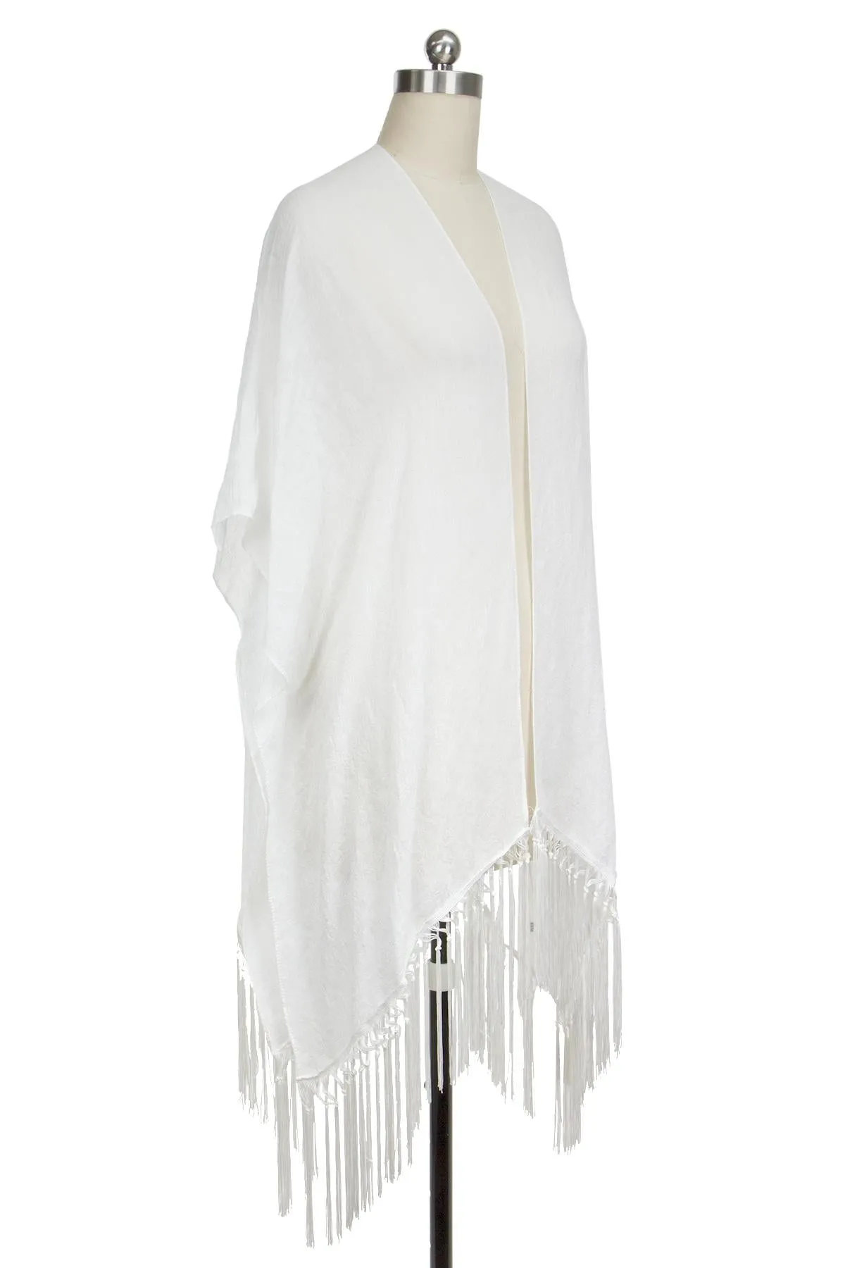Lattice Kimono with Fringe