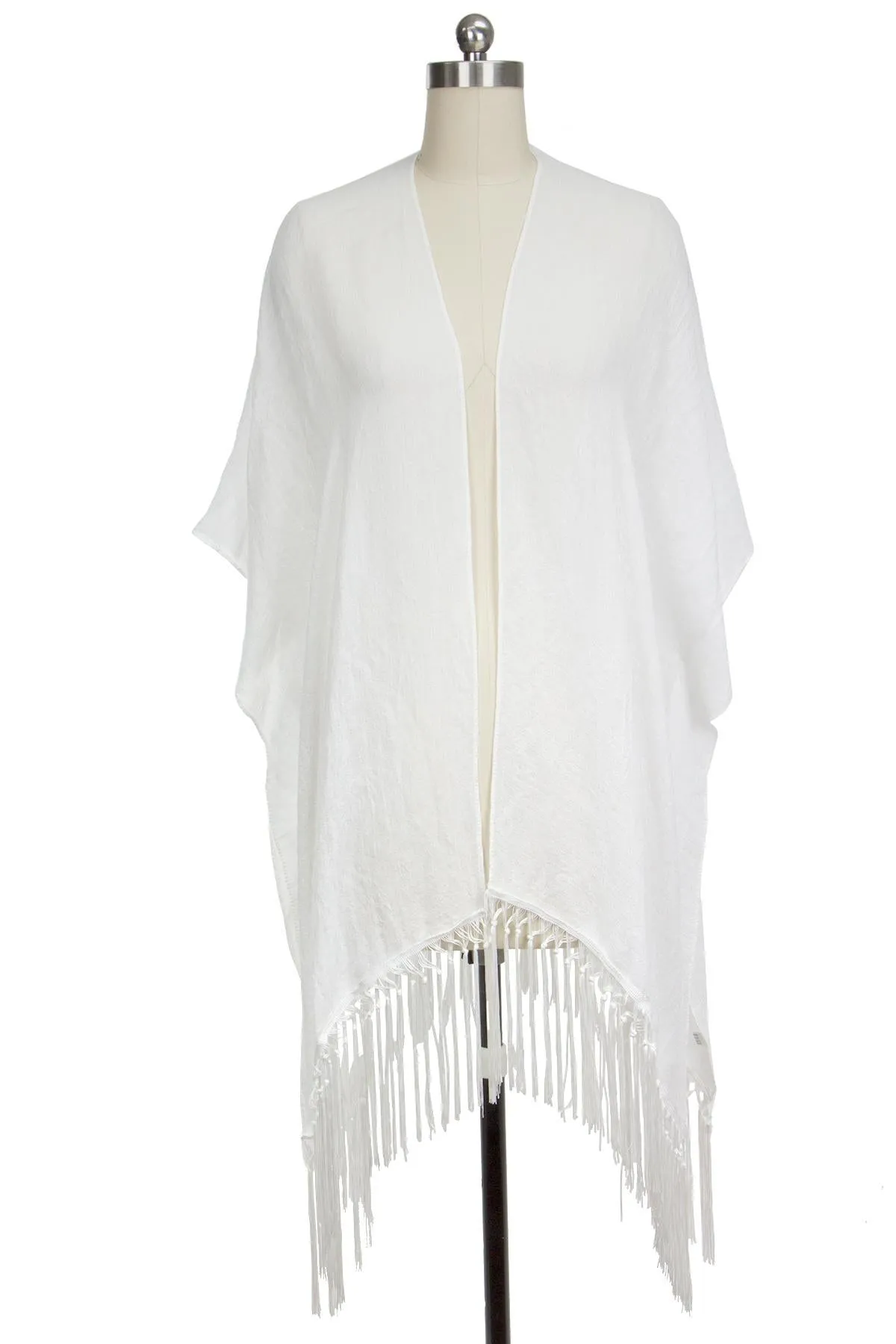 Lattice Kimono with Fringe