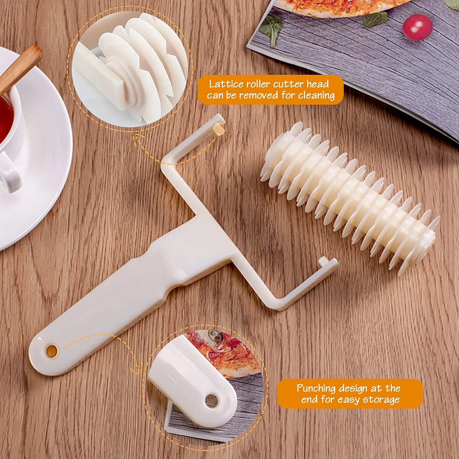 Lattice pastry roller cutter