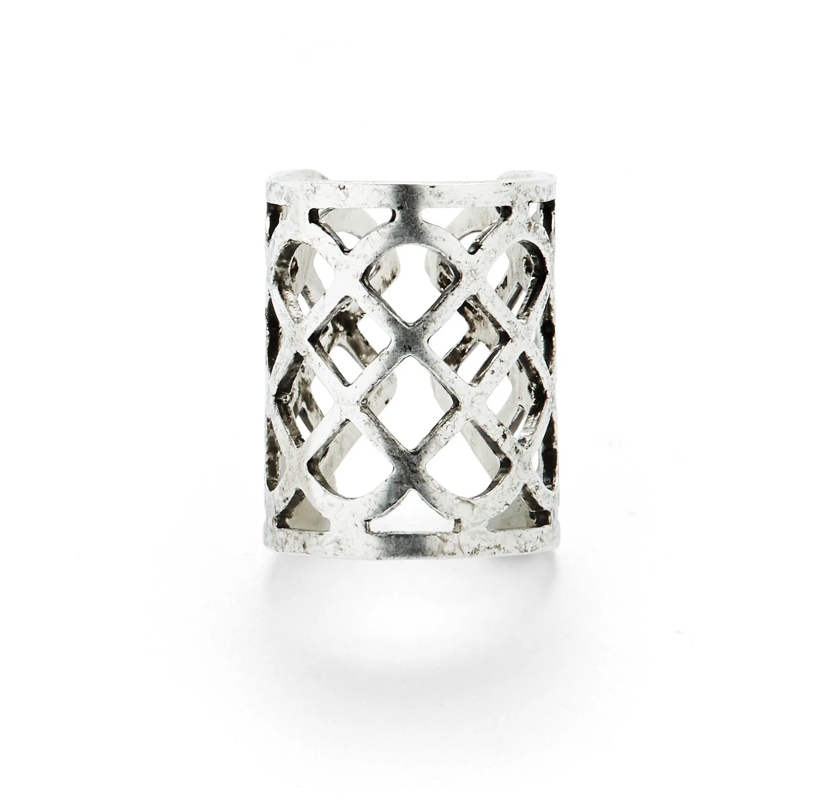 Lattice Ring in Silver