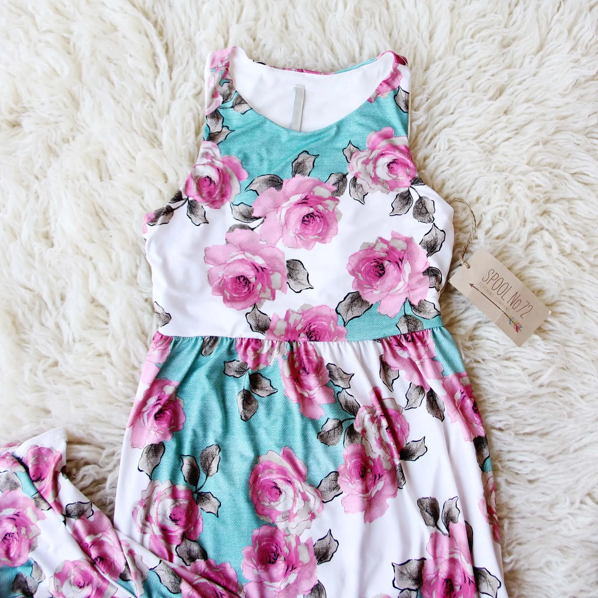 Lattice Rose Maxi Dress