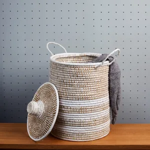 Laundry Basket in White
