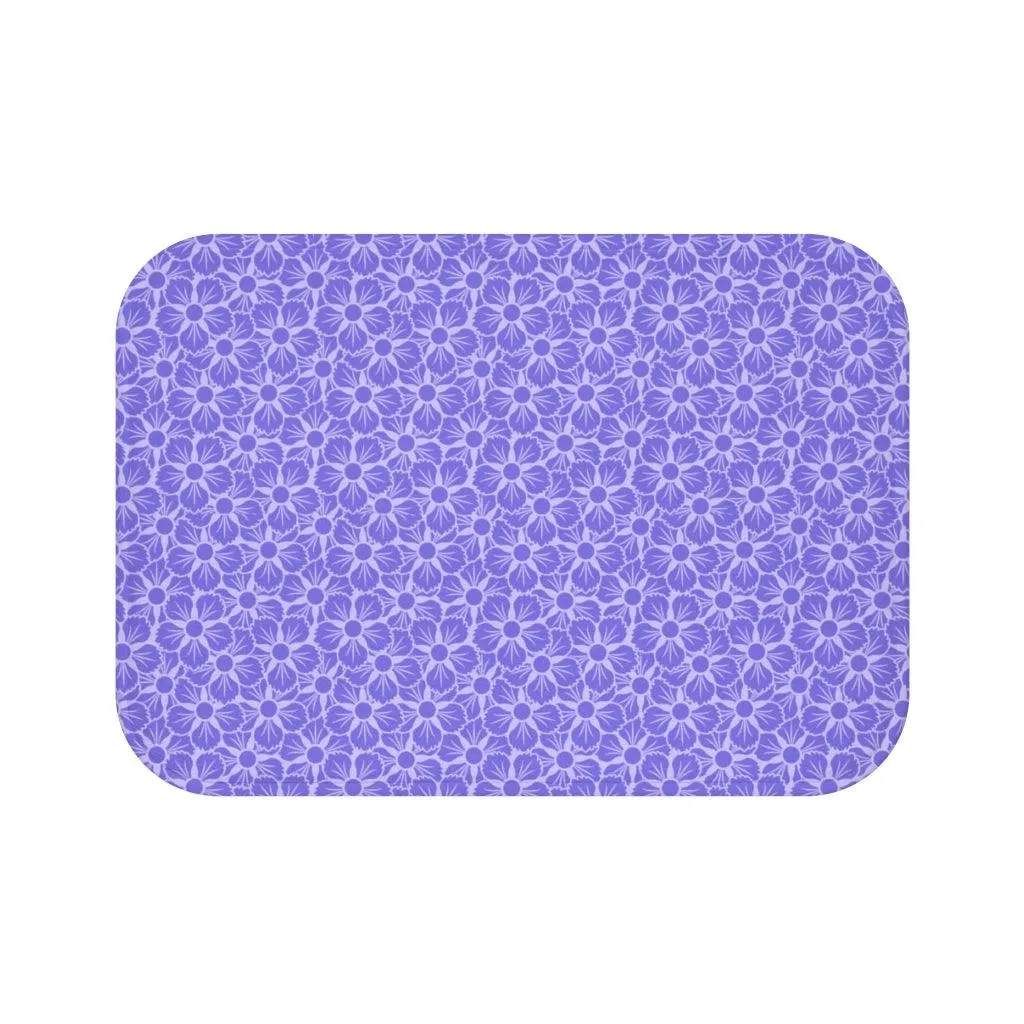 Lavender Floral Lattice Bath Mat
