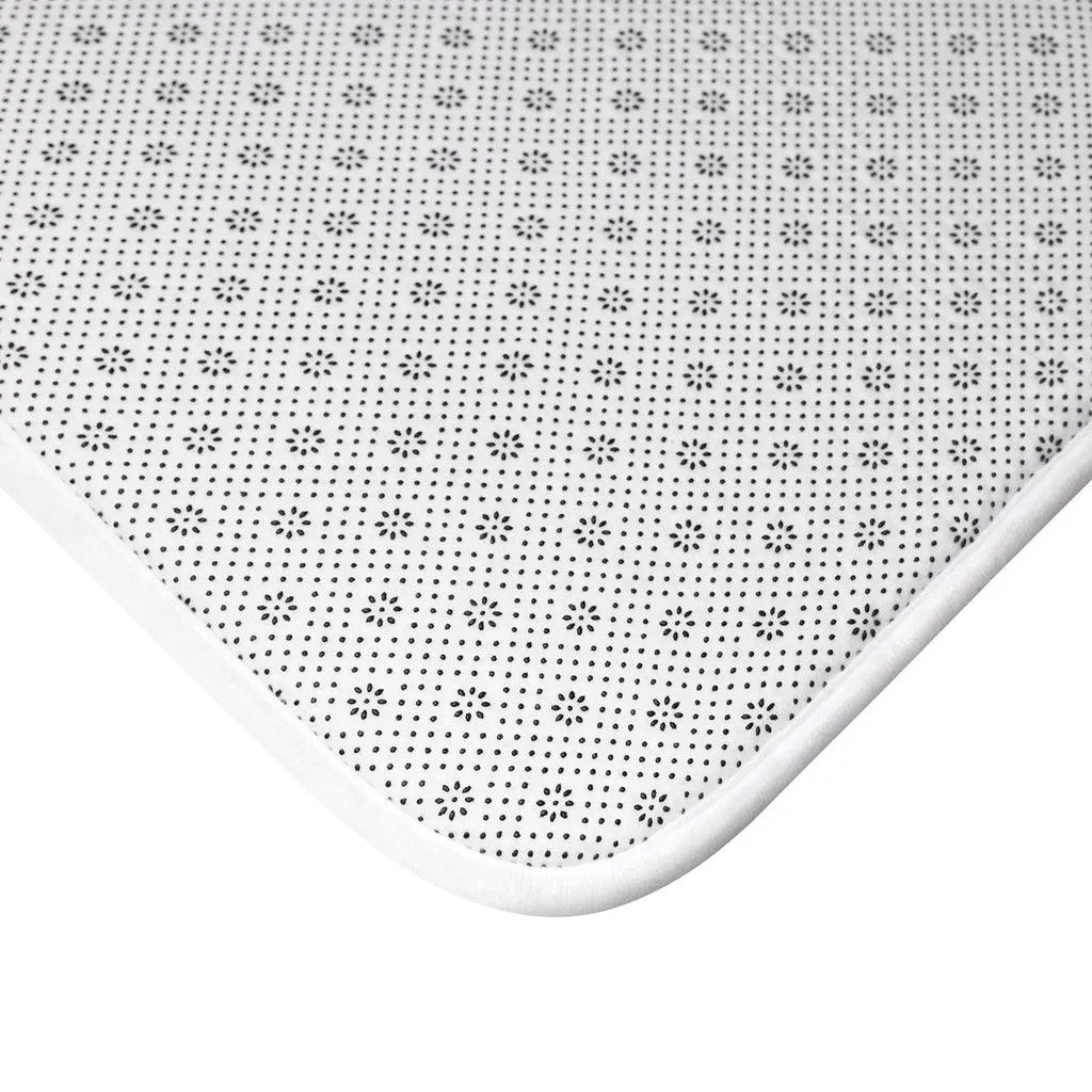 Lavender Floral Lattice Bath Mat