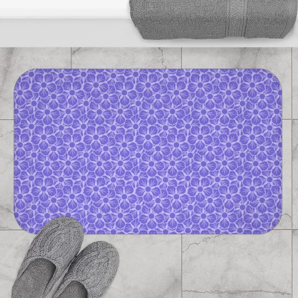 Lavender Floral Lattice Bath Mat