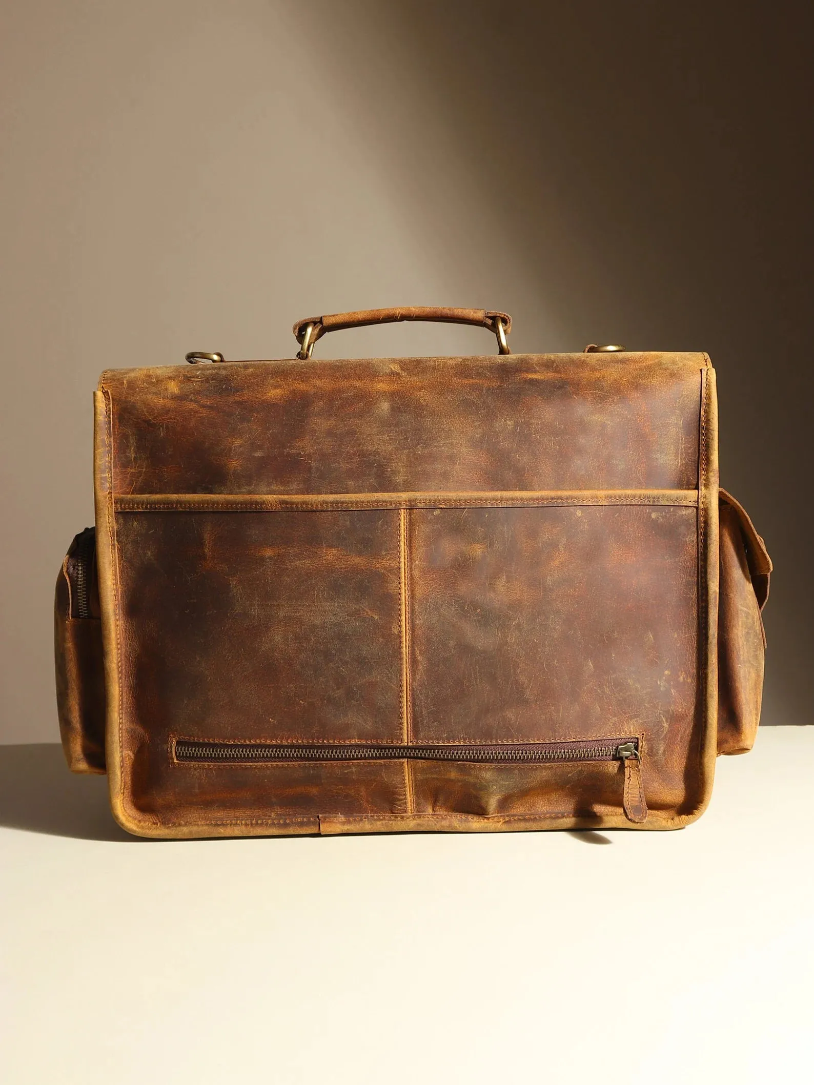 leather laptop bag | leather messenger bag