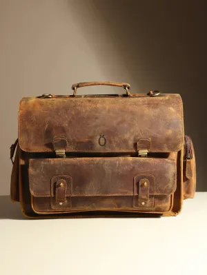 leather laptop bag | leather messenger bag