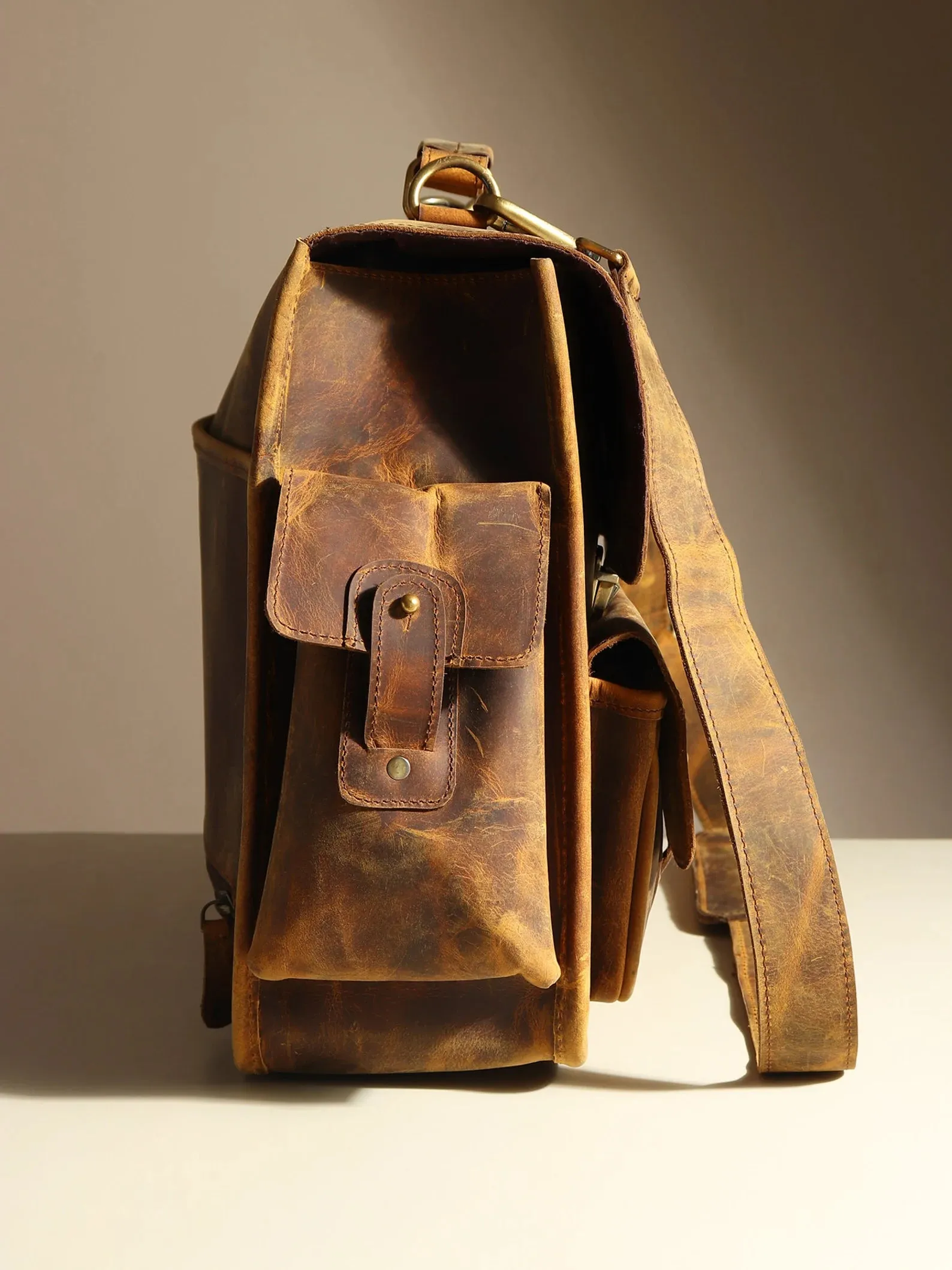 leather laptop bag | leather messenger bag