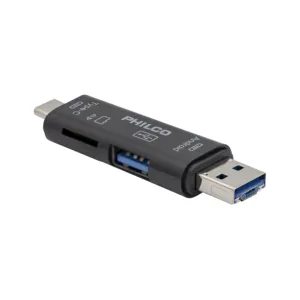 Lector Micro SD / USB 3 EN 1 OTG PHILCO