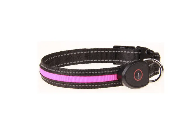 LED Dog and Cat Collar USB Rechargeable