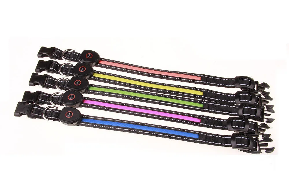 LED Dog and Cat Collar USB Rechargeable