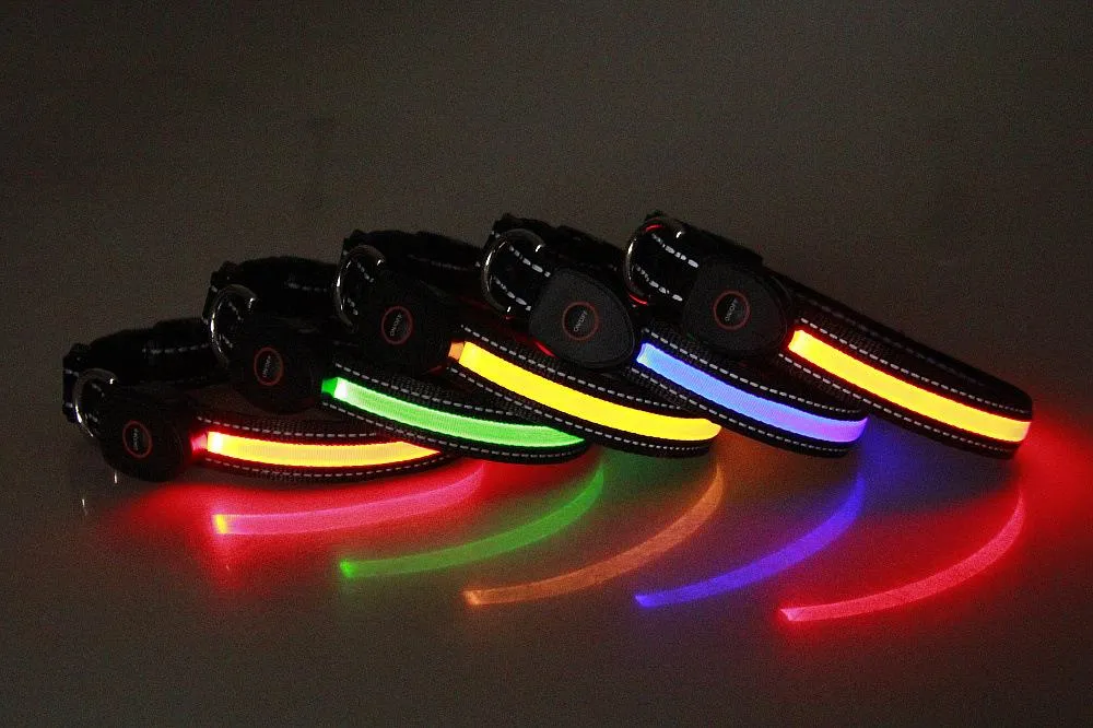 LED Dog and Cat Collar USB Rechargeable