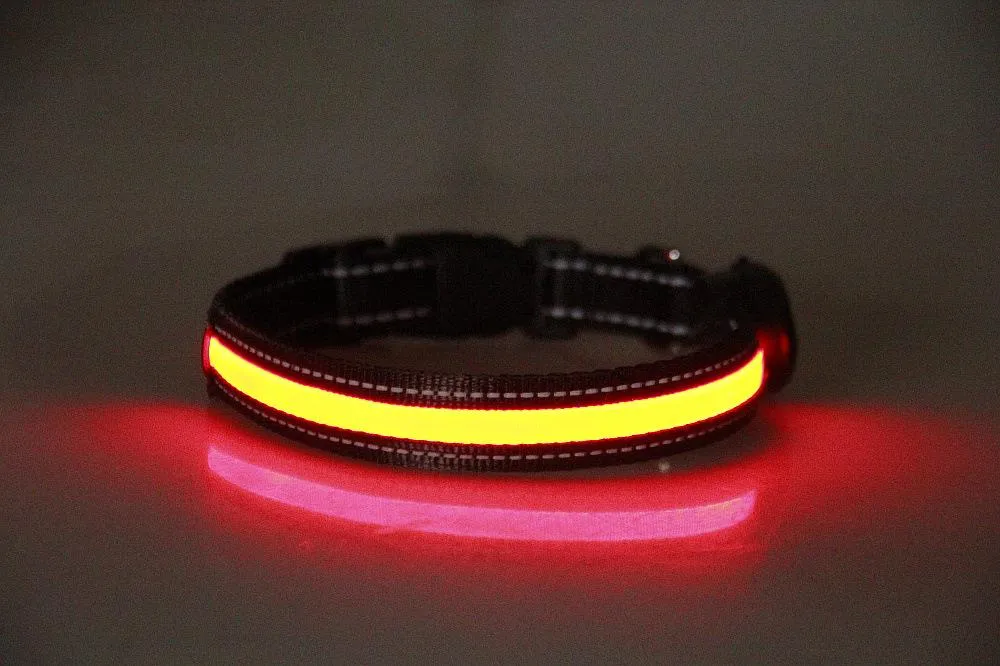 LED Dog and Cat Collar USB Rechargeable