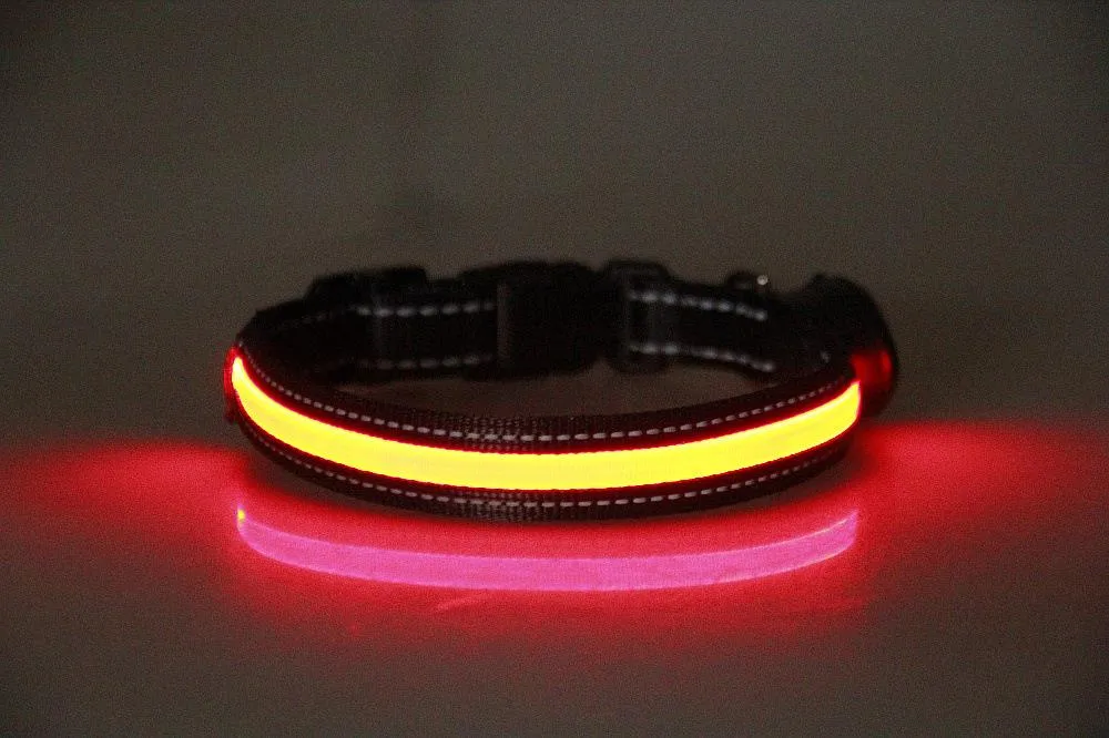 LED Dog and Cat Collar USB Rechargeable