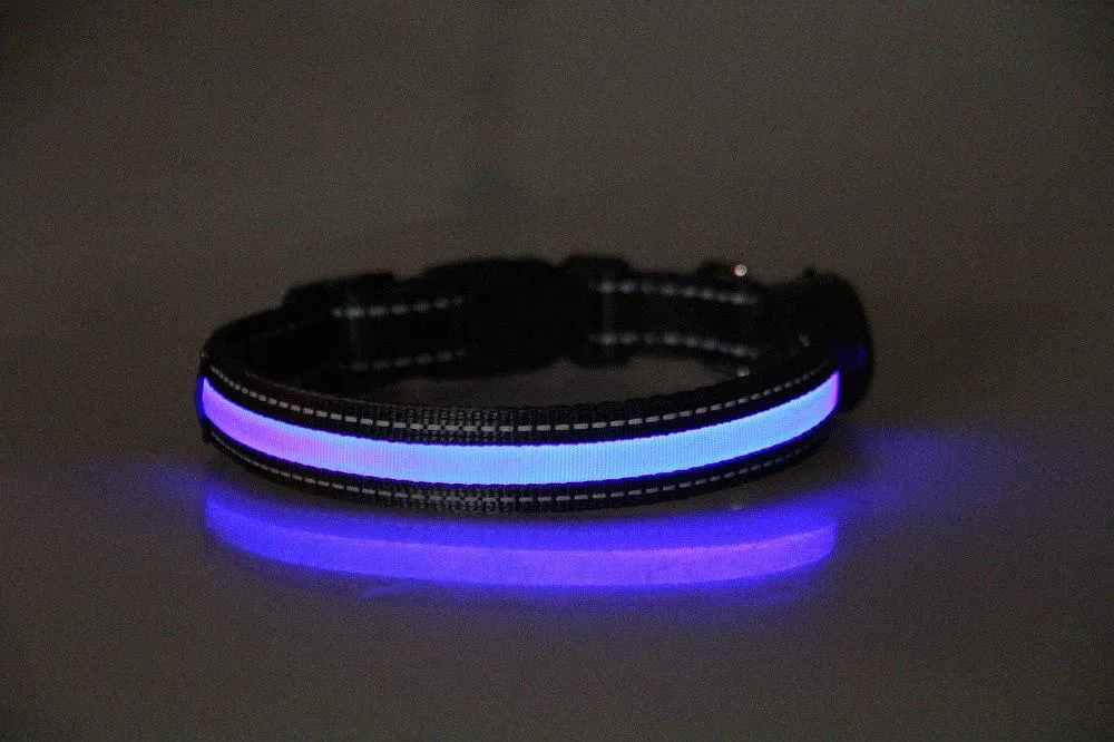 LED Dog and Cat Collar USB Rechargeable