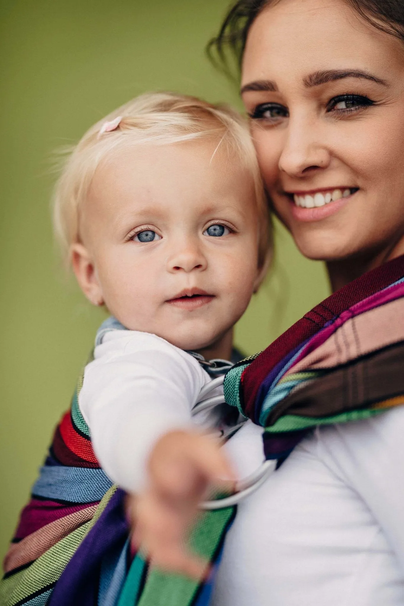 LennyLamb Ring Sling With Gathered Shoulder Carousel of Colours