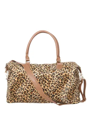 LEOPARD PRINT SLING TOTE BAG W/ REMOVABLE STRAP