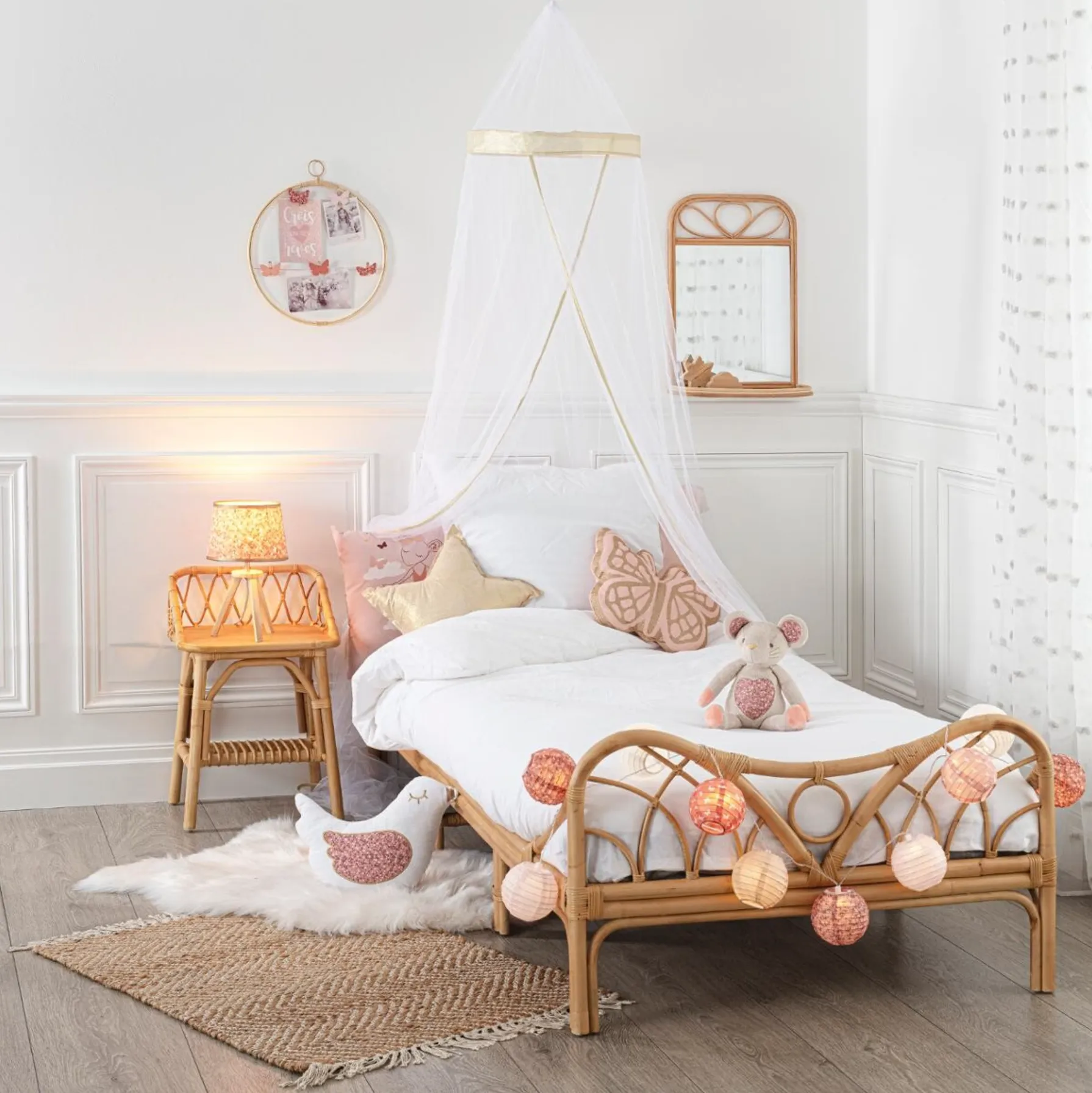 Letto in Rattan 90 x 190 cm