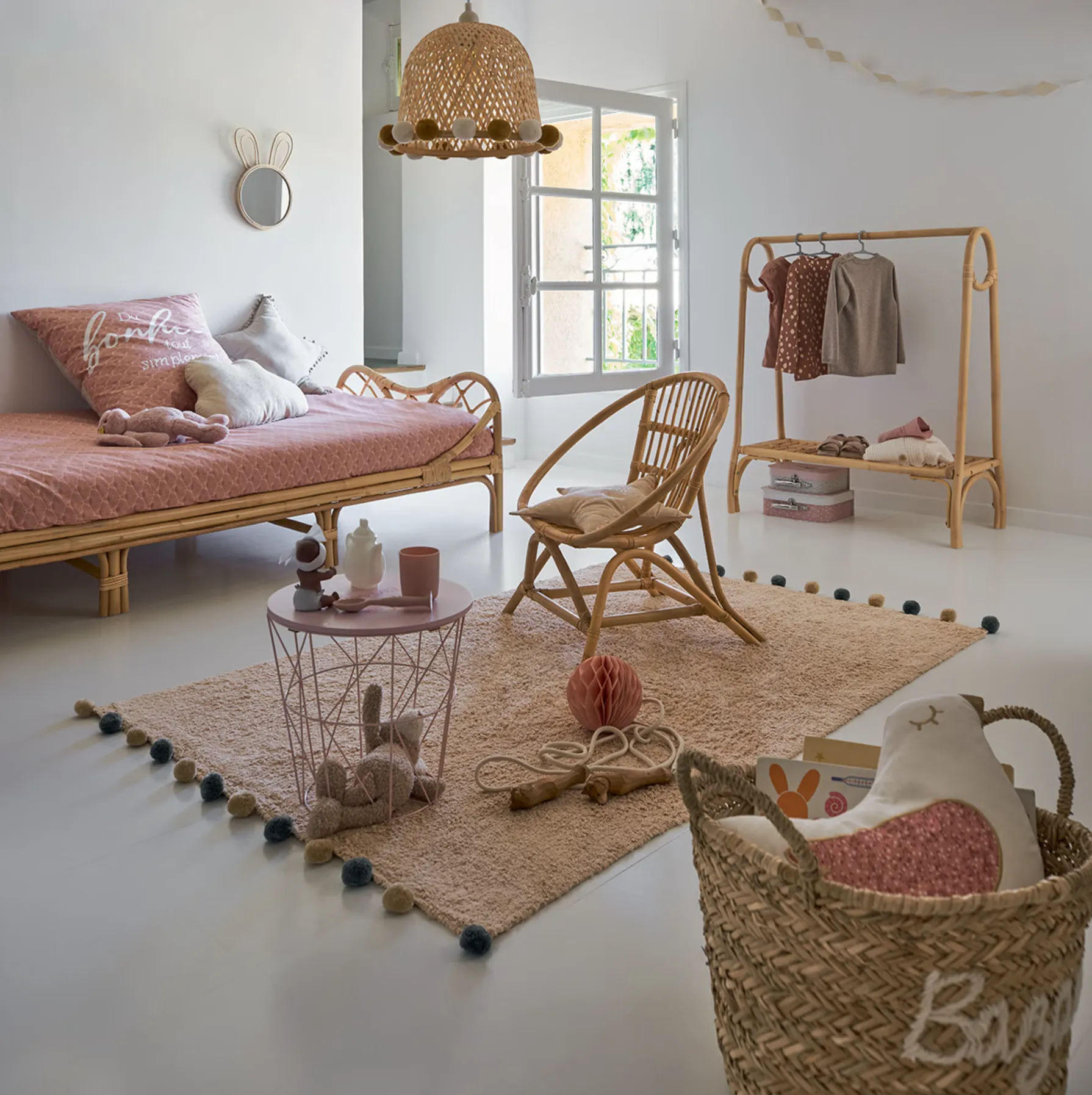 Letto in Rattan 90 x 190 cm