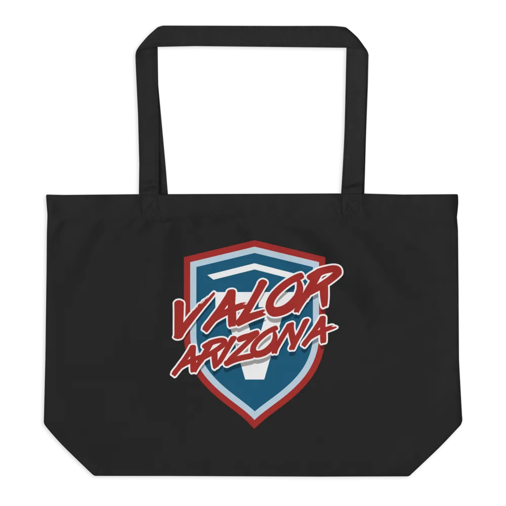 Life Demands Valor Large organic tote bag