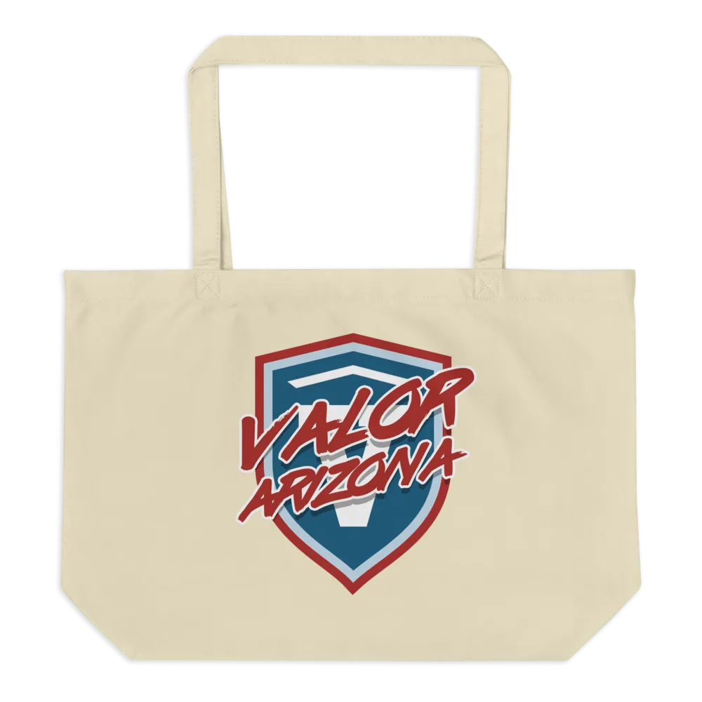 Life Demands Valor Large organic tote bag