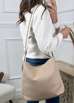 Lindsay Apricot Grained Tote Bag