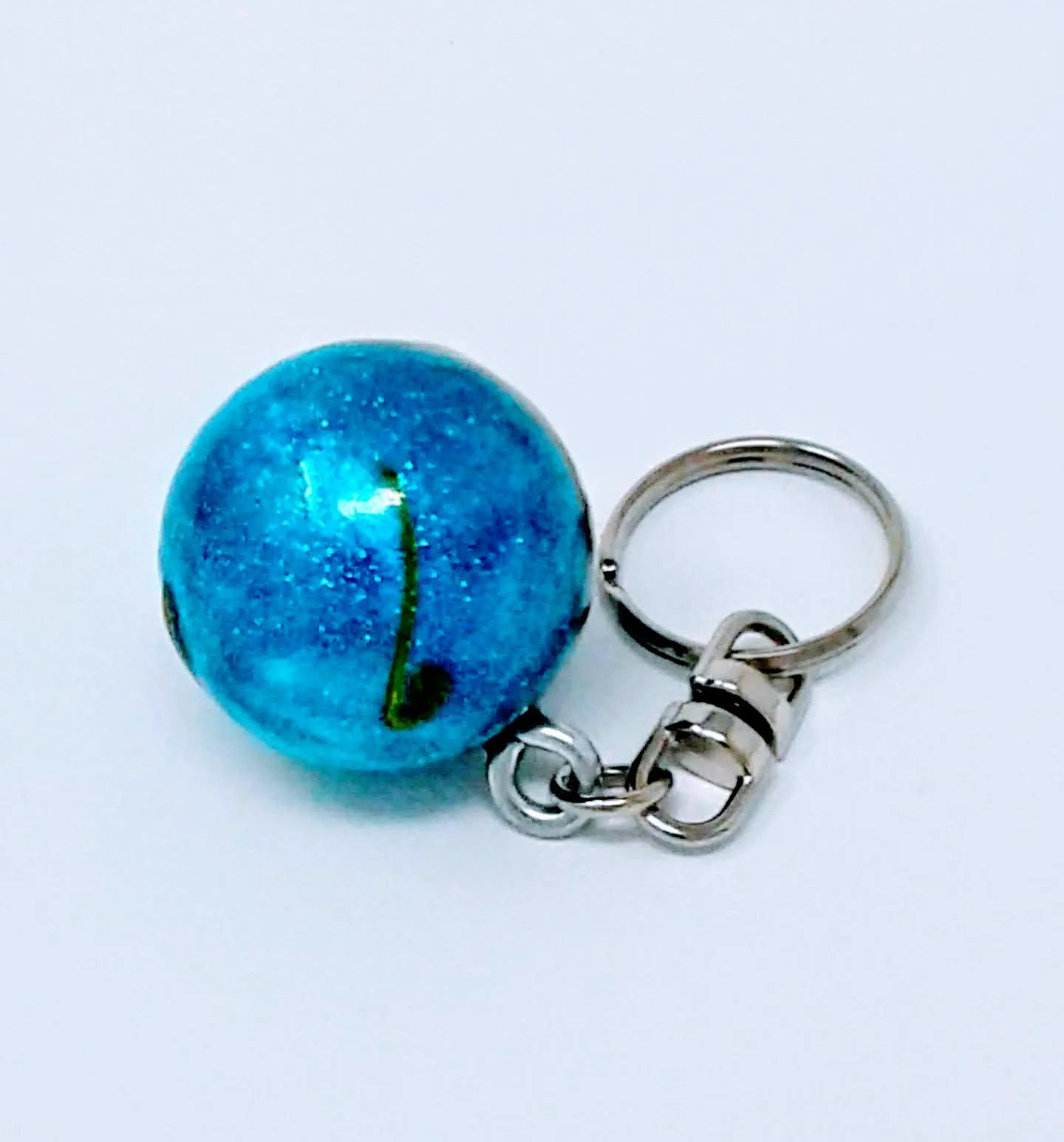 Llaveros de pelotas metálicas con glitter Pastorelli