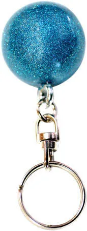 Llaveros de pelotas metálicas con glitter Pastorelli