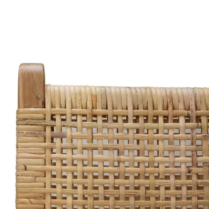 Logan Barstool w/ Rattan in Teak Natural Finish w/ Rattan Natural Seat & Back