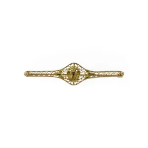 Long Latice 14K Yellow Gold Sorority Pin