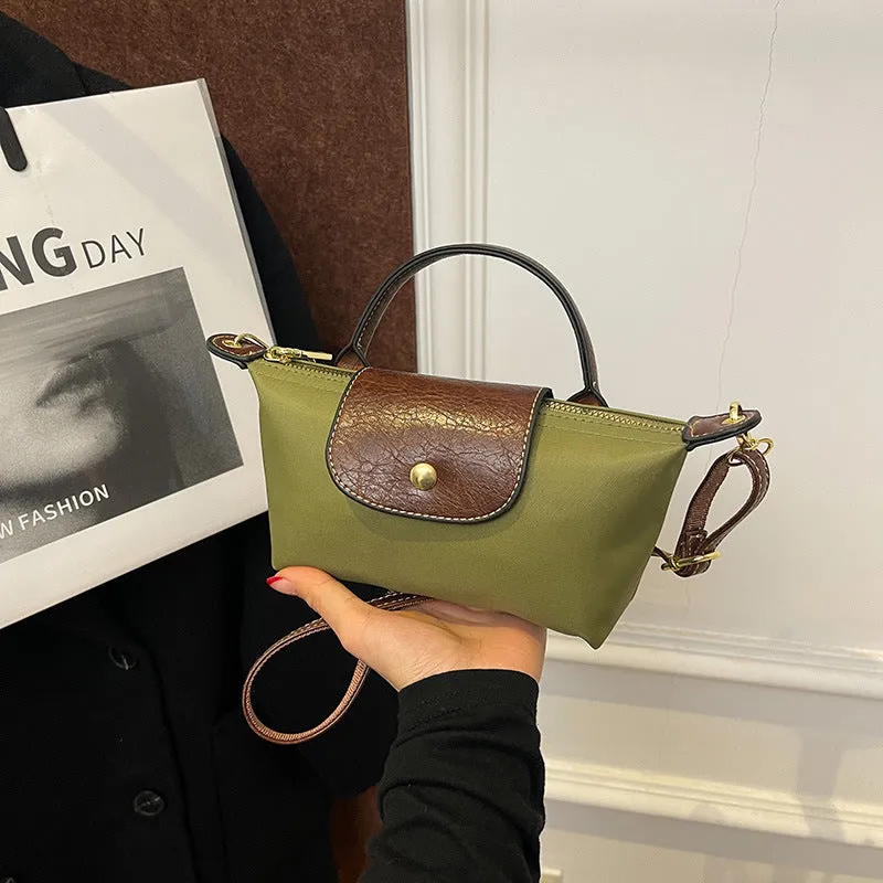 Longchamp-Inspired Contrast Color Mini Tote Bag