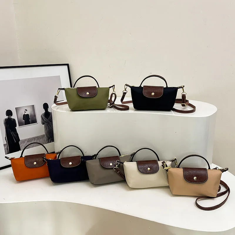Longchamp-Inspired Contrast Color Mini Tote Bag