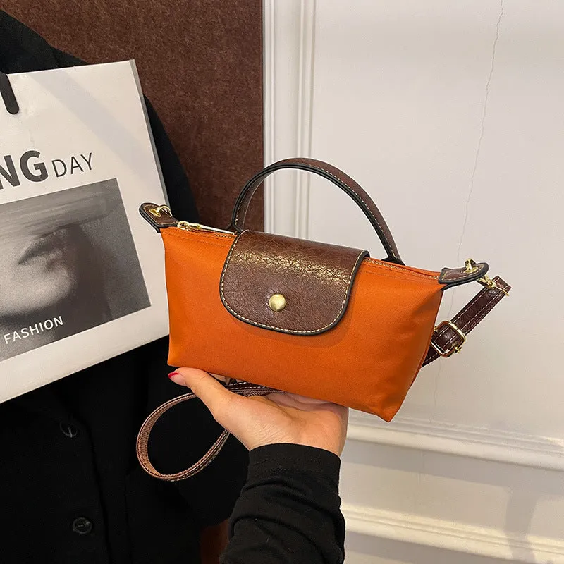 Longchamp-Inspired Contrast Color Mini Tote Bag