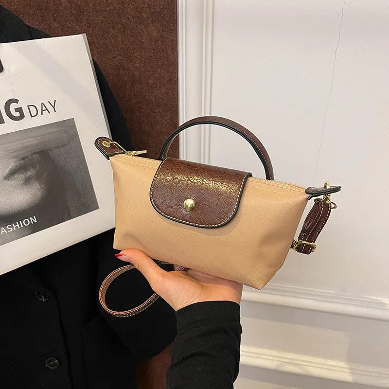 Longchamp-Inspired Contrast Color Mini Tote Bag