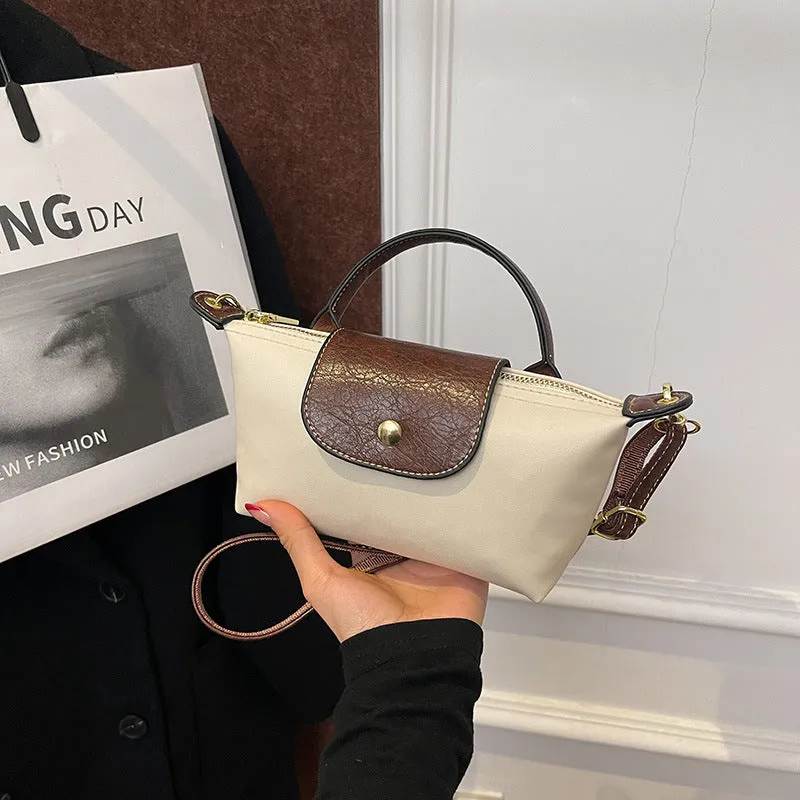 Longchamp-Inspired Contrast Color Mini Tote Bag
