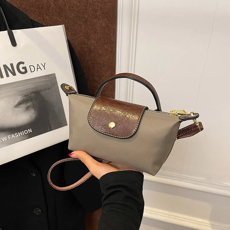 Longchamp-Inspired Contrast Color Mini Tote Bag